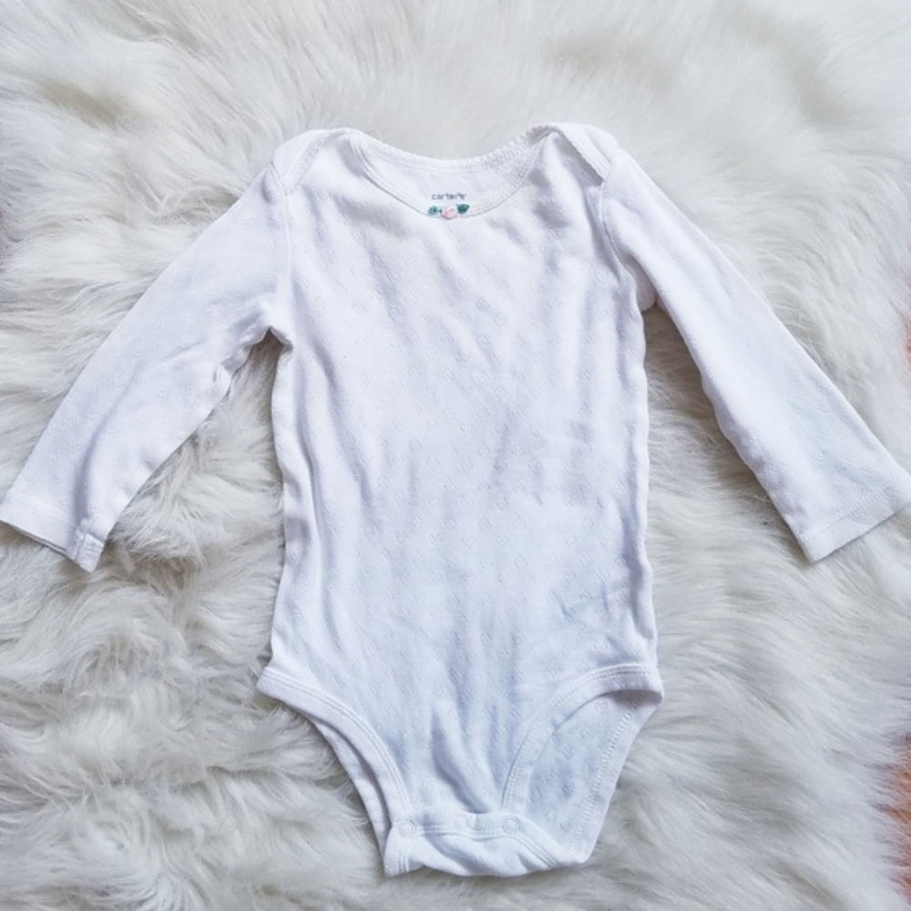 Carter's 4 Piece Set Baby Girl Long Sleeve Onesie - Picture 4 of 8